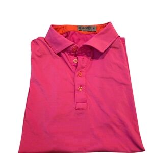 G/FORE Vibrant Pink and Orange Polo Men's Size Small